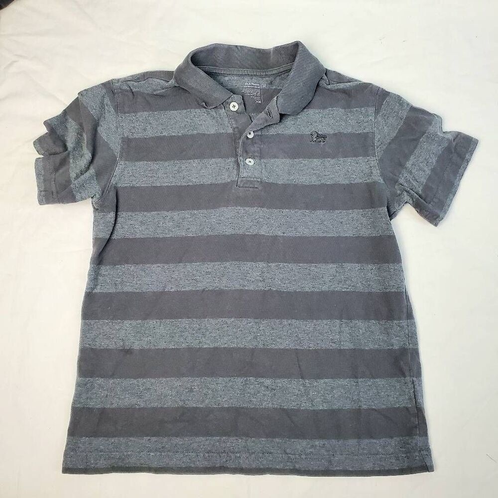 Old Navy Boys M Gray Polo Shirt